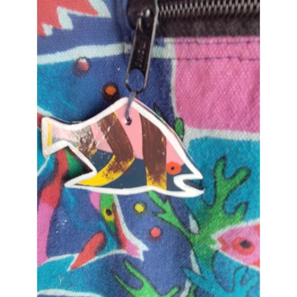 St. Thomas Virgin Islands Tropical Fish Purse Tote Bag Summer Print - Picture 5 of 16